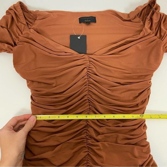 Michael Costello Ana Mini Dress in Terra Cotta Size L - Picture 12 of 13